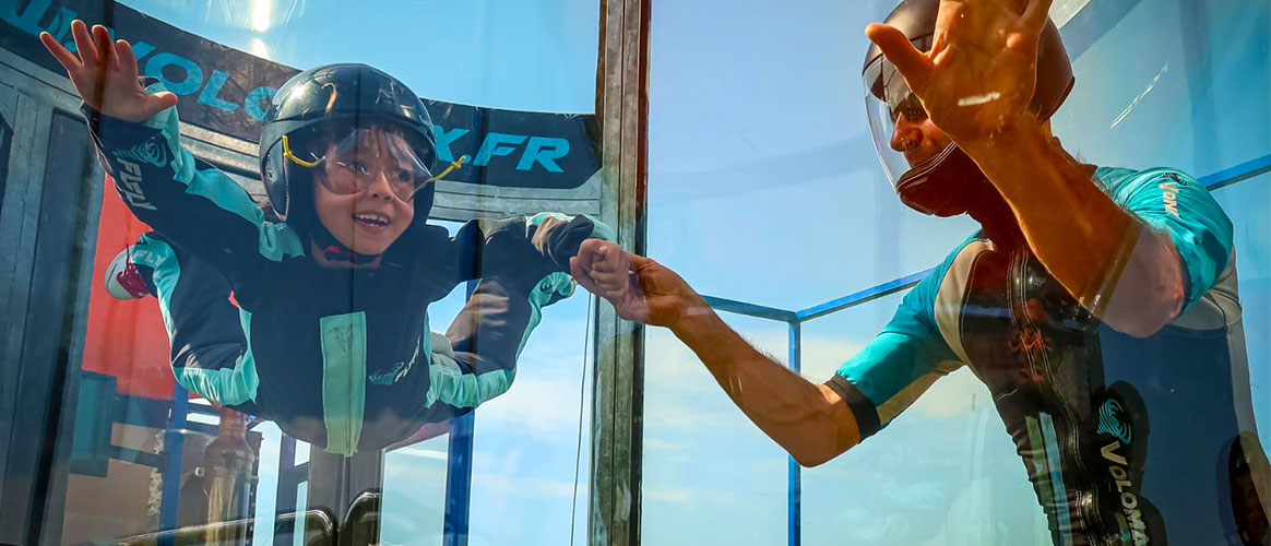 Le simulateur de chute libre ou soufflerie ou simulateur de vol à Avignon Pujaut